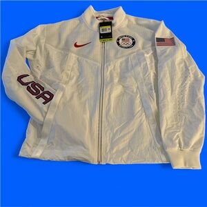 Nike White Jacket with Red Accents